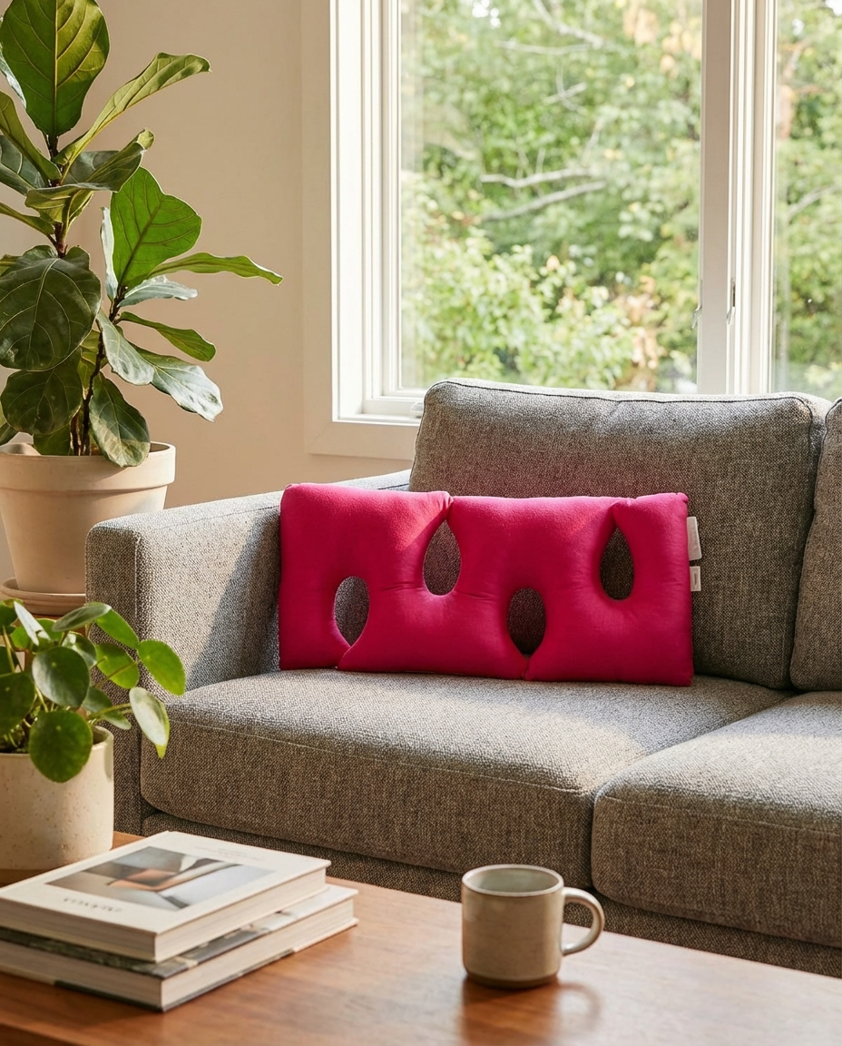 Avi Handmade Organic Cotton Squiggle Pillow – YaYa & Co.