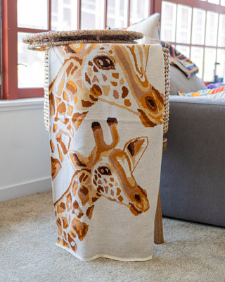 Gavin Organic Cotton Giraffe Baby and Kids Throw Blanket - YaYa & Co.