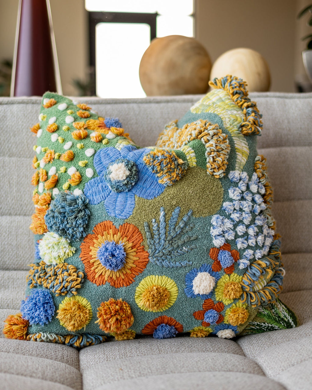 Selah Organic Cotton Floral Throw Pillow – YaYa