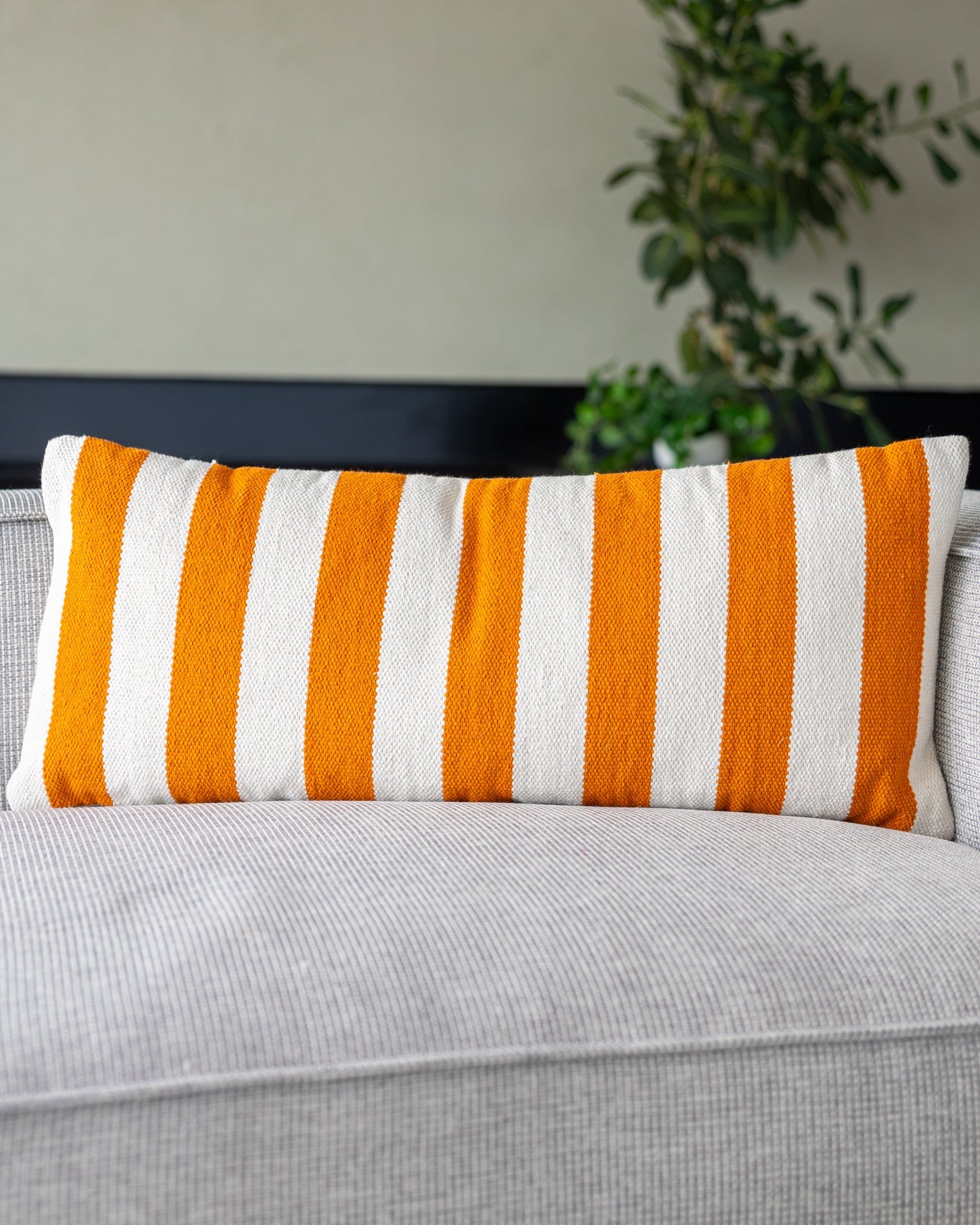 Sunny Organic Cotton Striped Lumbar Pillow – YaYa & Co.