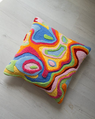 Bellows Organic Cotton Abstract Throw Pillow - YaYa & Co.