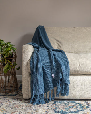 Hallen Organic Cotton Knit Throw Blanket - YaYa & Co.