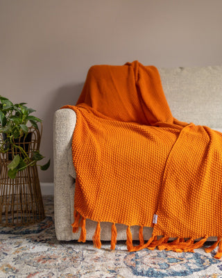 Hallen Organic Cotton Knit Throw Blanket - YaYa & Co.