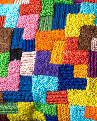 Mosaic Organic Cotton Abstract Throw Pillow - YaYa & Co.