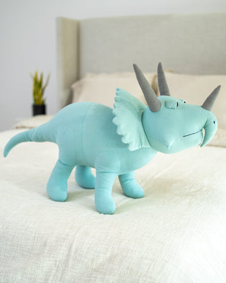 Organic Cotton Triceratops Dinosaur Pillow - YaYa & Co.