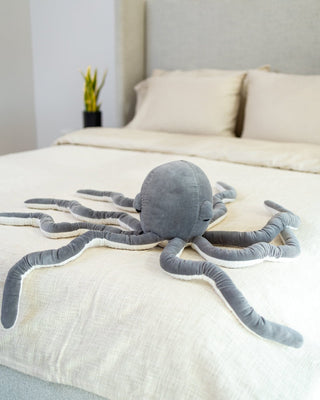 Organic Cotton Velvet Octopus Pillow - YaYa & Co.