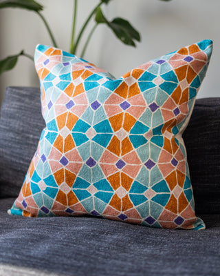 Pax Organic Cotton Abstract Throw Pillow - YaYa & Co.