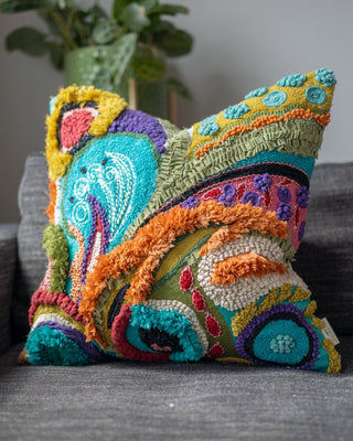 Reign Organic Cotton Abstract Throw Pillow - YaYa & Co.