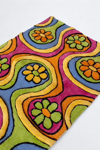 Betty Organic Cotton Handmade Retro Tufted Abstract Runner Rug