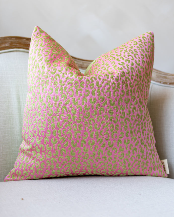 Gabriella Embroidered Cheetah Throw Pillow