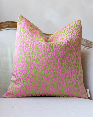 Gabriella Embroidered Cheetah Throw Pillow