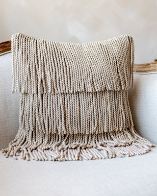 Laney Layered Fringe Throw Pillow