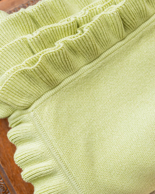 Corinne Organic Cotton Ruffle Knit Throw Blanket