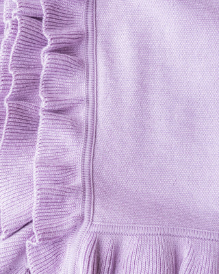 Corinne Organic Cotton Ruffle Knit Throw Blanket