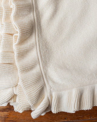 Corinne Organic Cotton Ruffle Knit Throw Blanket