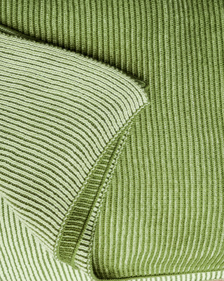 Tatum Two Tone Organic Cotton Knit Throw Blanket