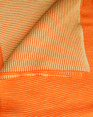 Tatum Two Tone Organic Cotton Knit Throw Blanket