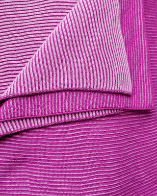 Tatum Two Tone Organic Cotton Knit Throw Blanket