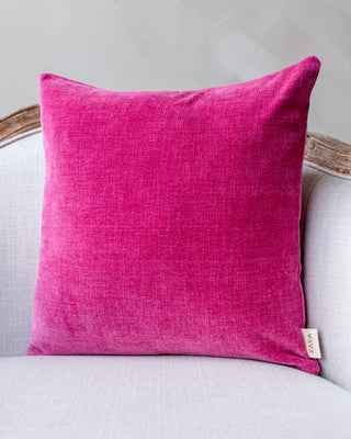 Elle Pink Velvet Throw Pillow