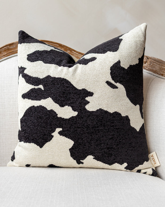 Gianna Cow Print Throw Pillow