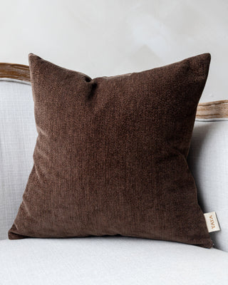 Peter Brown Velvet Throw Pillow