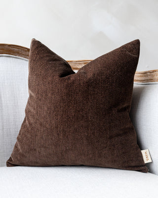 Peter Brown Velvet Throw Pillow