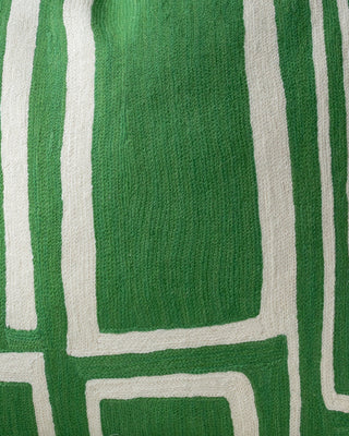 Patrick Embroidered Organic Cotton Abstract Throw Pillow