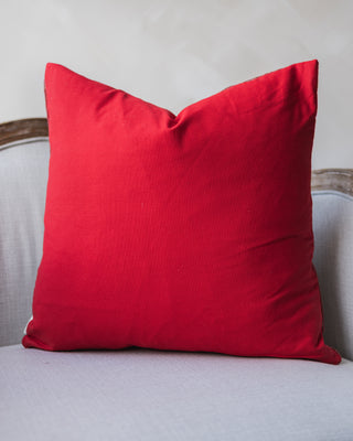 Gwen Embroidered Organic Cotton Geometric Throw Pillow