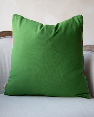 Paige Embroidered Organic Cotton Abstract Throw Pillow