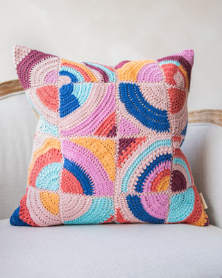 Vera Organic Cotton Abstract Crochet Throw Pillow