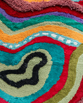 Echo Organic Cotton Handmade Colorful Tufted Abstract Bathmat