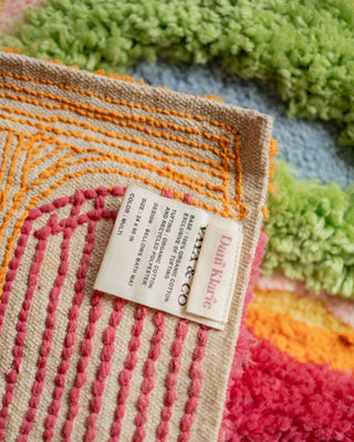 Bellows Organic Cotton Handmade Colorful Tufted Abstract Bathmat