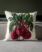 Hardy Abstract Beet Organic Cotton Throw Pillow