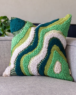 Liam Organic Cotton Abstract Throw Pillow