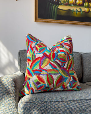 Falu Organic Cotton Abstract Throw Pillow