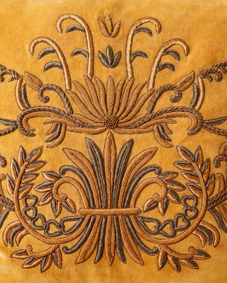 Amber Organic Cotton Velvet Throw Pillow