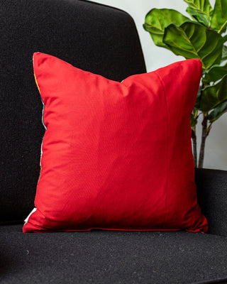 Mila Embroidered Organic Cotton Throw Pillow