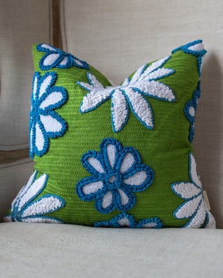 Ashley Organic Cotton Flower Throw Pillow $120 Today Only