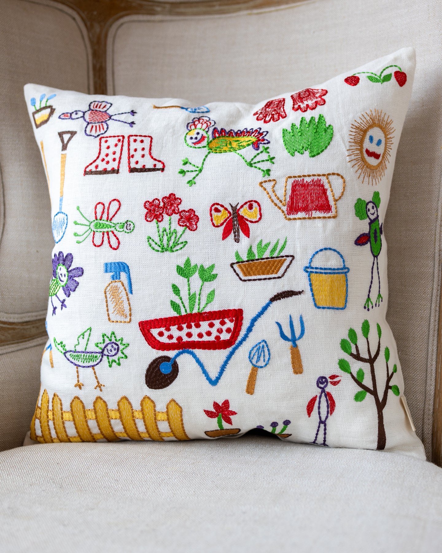 Dottie Organic Linen Throw Pillow