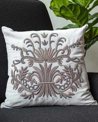 Amber Organic Cotton Velvet Throw Pillow