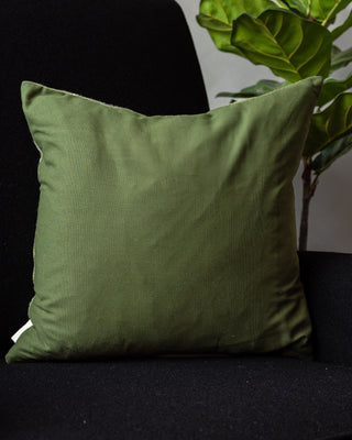 Naoki Embroidered Organic Cotton Geometric Throw Pillow