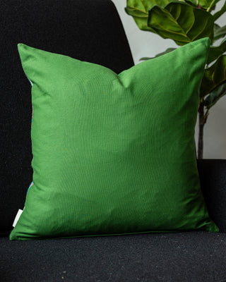 Paige Embroidered Organic Cotton Abstract Throw Pillow