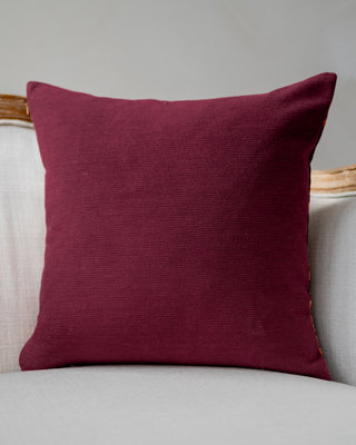 Scarlet Horses & Saddles Tapestry Throw Pillow