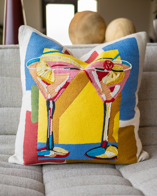 Carrie Organic Cotton Cosmopolitan Throw Pillow