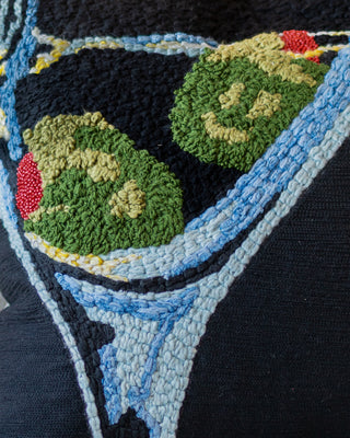 Jade Organic Cotton Olive Martini Throw Pillow