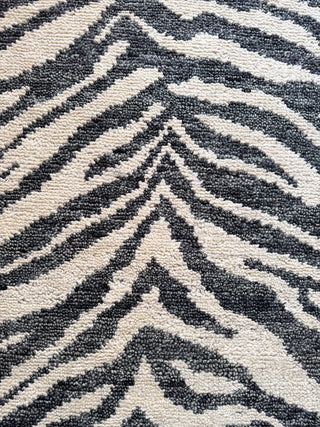 Zebra Organic Wool Handmade Knotted Rug