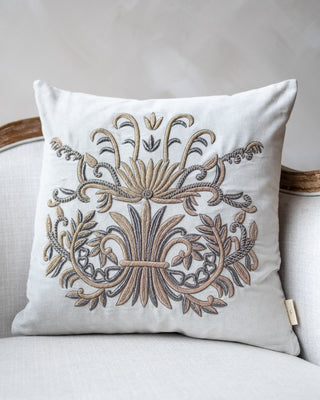 Amber Organic Cotton Velvet Throw Pillow