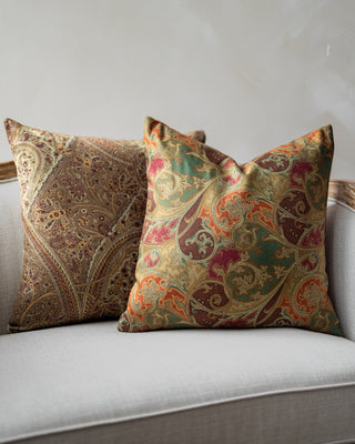 Alice Neutral Paisley Throw Pillow