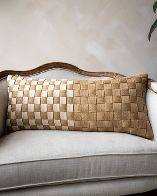 Lauren Jute & Cotton Basketweave Lumbar Pillow
