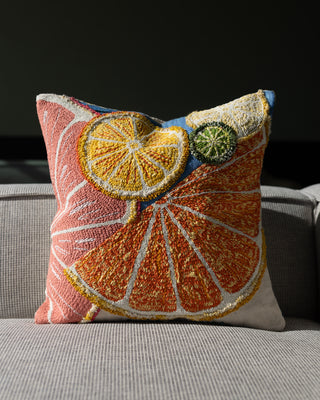 Kate Organic Cotton Citrus Throw Pillow